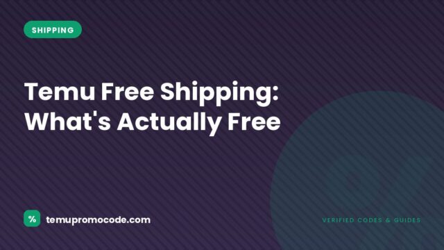 Temu free shipping guide cover with delivery timing details